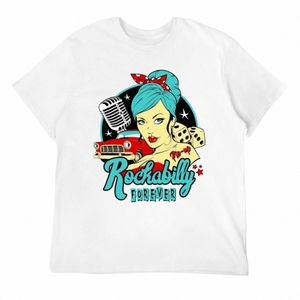 Rockabilly Pin Up Girl Sock Hop Vintage Classic T-shirt Mouvement de cou rond