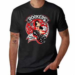 Rockabilly Pinup Sok Hop Rocker Vintage Rock en Roll Muziek T-Shirt leuke kleding tees Korte mouw tee mannen Q2XY #