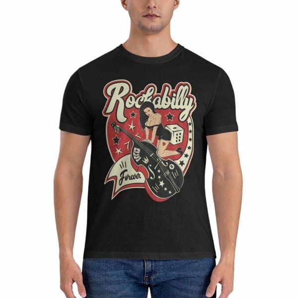 Rockabilly Pinup Sock Hop Rocker Vintage Rock And Roll Musique T-shirts essentiels pour hommes Vintage Rockabilly Rock and Roll 14 I2yv #