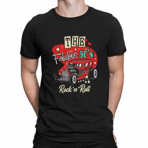 Rockabilly Vintage Rock and Roll Música Hot Rod Vintage Sock Hop Camiseta Goth Camisetas para hombres Ropa de verano Harajuku O-cuello camiseta Q4Si #