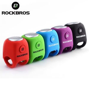 ROCKBROS 110db bicicleta eléctrica cuerno bicicleta alarma campanas seguridad MTB ciclismo manillar campana Gel de sílice anillo accesorios 220225