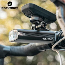 RockBros 3000lm Bike Light 10000mAh zaklamp hoog-laag balk fiets voorlicht powerbank waterdichte MTB weg fietsen koplamp