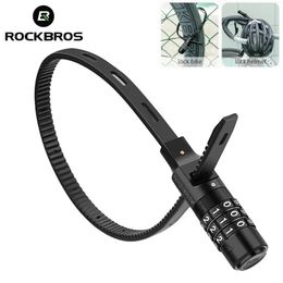 Rockbros 3Digit Mot de passe Casque Berrouille multipurpose Bicycle électrique Scooter Motorcycle Portable Antitheft Bike Accessoires 240401