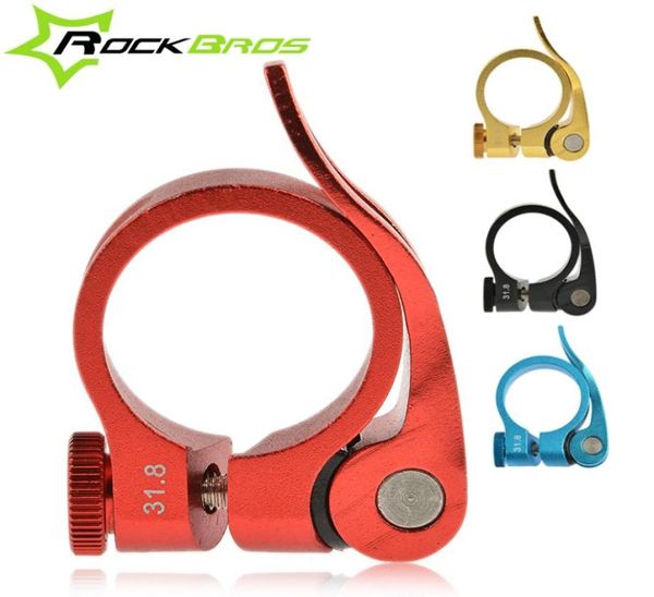 ROCKBROS Aluminio Ultraligero Liberación rápida Bicicleta de carretera MTB Bicicleta de montaña Tija de sillín Abrazadera 318 mm 349 mm 40 g 4 colores enteros 7463110