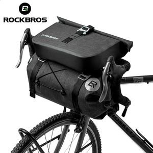 ROCKBROS sac de vélo grande capacité étanche Tube avant sac de cyclisme vtt guidon sac cadre avant coffre sacoche vélo accessoires 240219