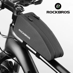 RockBros Bicycle Bag Regendicht fietsen bovenste voorbuisframe Grote capaciteit MTB Road Pannier Black Bike Accessories 240416