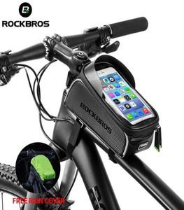 Sac à vélo de rockbros imperméable Touch Touch Sn Cycling Sac Top Front Tube Frame MTB BADE ROAD SAG 60 CASE ACCESSOIRES DE BILLE DE TÉLÉPHONE63640285266525