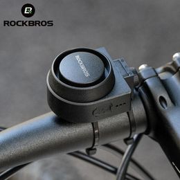 ROCKBROS Bicycle Bell Type-C Anti Theft Electric Horn Wireless Remote Control IPX5 Bike Hidden Installation Bicycle Accessory 240418
