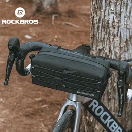 Rockbros Bicicletas Capacidad de almacenamiento de la bolsa delantera MTB Ciclismo de ciclismo Manillar Bike de cesta multifunción 240410