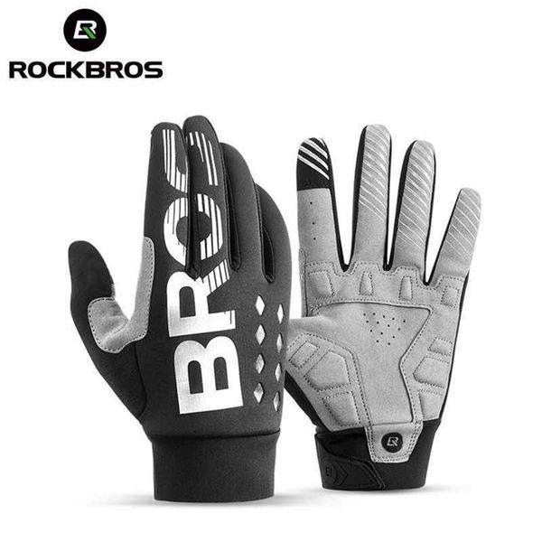 ROCKBROS Vélo Gants Vélo Ski Gant Camping En Plein Air Randonnée Moto Sports Chaud VTT Route Doigt Complet