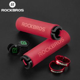 Rockbros Bicycle GRIPS MTB SILICONE SPONGE GUOPDE ANTISKID ABSORBLABLE SOFT BIKE ULTRAIL CYCLING 230520