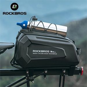 ROCKBROS sac de siège arrière de vélo support arrière coffre de chargement imperméable à l'eau housse de pluie grande capacité sacoche multifonctionnel sac de vélo de voyage 240318