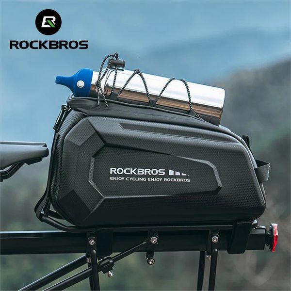 ROCKBROS sac de siège arrière de vélo support arrière coffre de chargement imperméable à l'eau housse de pluie grande capacité sacoche multifonctionnel sac de vélo de voyage 240313