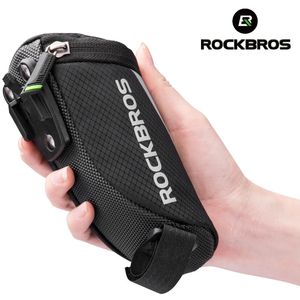 ROCKBROS Sac De Vélo Portable Sac De Selle Réfléchissant Queue Tige De Selle Sac De Vélo En Nylon VTT Sac De Vélo De Route Sacoches Accessoires De Vélo 240219