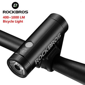 ROCKBROS Fietslicht Voor Fietsen Zaklamp 1000LM Fietskoplamp 4800mAh LED USB Oplaadbare Lamp voor Road Accessoire 240322