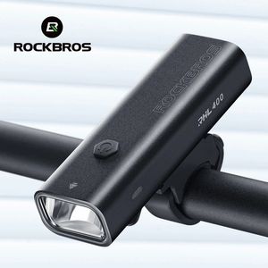 RockBros Bike Light Rainproof Type-C laad LED 2000mAh voorlamp koplamp Aluminium Ultralight zaklamp Bicycle Light 240407