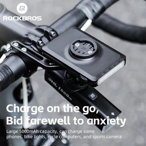 ROCKBROS – lampe de vélo avec batterie intégrée de 5000mAh, charge de Type C, étanche, lampe de cyclisme, lampe de poche pour guidon, 240322