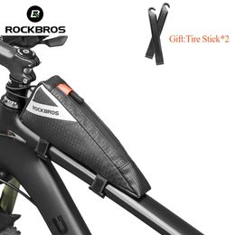 ROCKBROS Sac De Cyclisme Sac De Tube Supérieur De Vélo VTT Route Vélo Cadre Avant Sac À Outils Conception Aérodynamique Sacs De Vélo Sacoches Panier MX334y