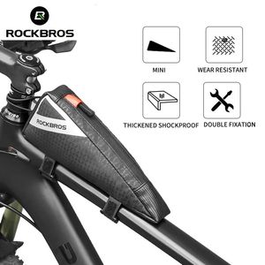 Rockbros Bag Bag Bike Top Tube MTB Bicicleta de carretera Herramienta de marco frontal Aerodinámica Bolsas de diseño Canasta 240329