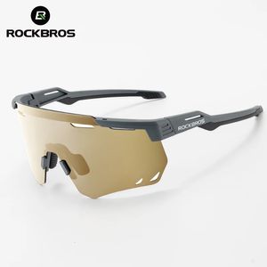 Rockbros à vélo de vélos de vélo de vélo de route conduisant des lunettes de golf Protection Sports UV400 Sunglasses Polarisée / Pochromic240328