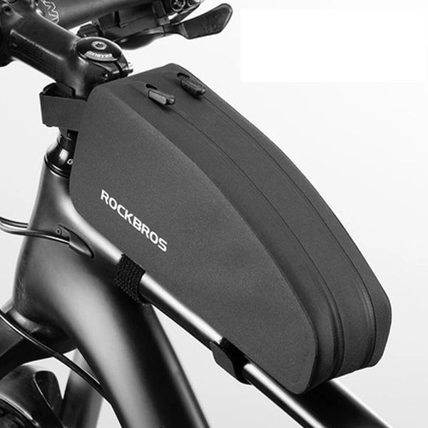 ROCKBROS sac de guidon de vélo imperméable à la pluie vtt téléphone accessoires de vélo 67 pouces étui mobile 240312