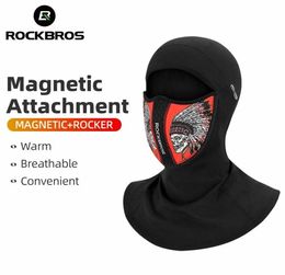 ROCKBROS masques de cyclisme garder au chaud cagoule adsorption magnétique masque thermique automne hiver coupe-vent vélo visage masque de ski8364172