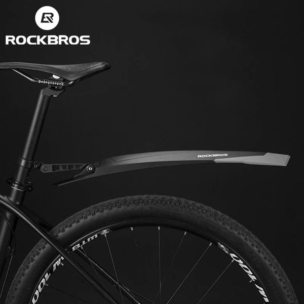 ROCKBROS garde-boue vtt queue en caoutchouc souple vtt vélo vtt vélo élargir garde-boue avant arrière ajuster n'importe quel Angle garde-boue accessoires de vélo 240318