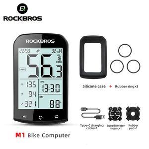 Rockbros GPS Bike Computer 50 Ant Bluetooth IPX6 Ipx6 Speed-Wireless Breedometer Odomètre Bicycle Stopwatch Accessoires 240416