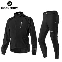 RockBros Mens Cycling Clothing Sets Spring herfst Ademend jasje Comfortabe Thin unisex winddichte buitensportpak 240416