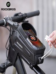 ROCKBROS nouveau Design sacs de cyclisme cadre avant 8.0 coque de téléphone étanche à la pluie tactile Sn sac de vélo accessoires de vélo 1312648