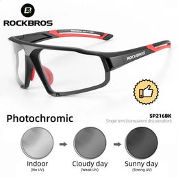 ROCKBROS Pochromic Fietsbril Fietsbrillen Buitensporten Zonnebrillen MTB Wegwielrennen Brillen Beschermingsbril 240307