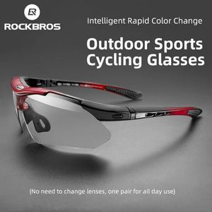 ROCKBROS Gafas de ciclismo pocromáticas Gafas de sol de bicicleta ligeras Marco de miopía MTB Montaña UV400 Gafas de bicicleta Accesorios 240314