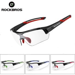 ROCKBROS Pochromic lunettes de cyclisme vélo Sports de plein air lunettes de soleil décoloration vtt route vélo lunettes lunettes 240228