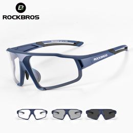 ROCKBROS Gafas de ciclismo pocromáticas Bicicleta Bicicleta Deportes Gafas de sol para hombre MTB Gafas de protección para carretera 240228