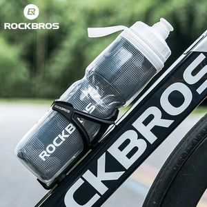 RockBros draagbare geïsoleerde waterfles 750 ml fietsfiets kettelfles pp5 materiaal fitness lopen camping wandelen 240416