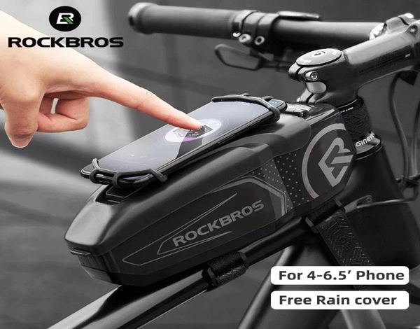 Sac à vélo Rockbros Araprofof pour 465Quotfront Sacs de téléphone coque dure PC spécial avec couvercle de pluie Accessor 5677222