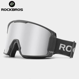 ROCKBROS lunettes de Ski lunettes de neige homme femme lunettes de Snowboard Anti-buée Protection UV motoneige Ski lunettes de sport accessoires 231220