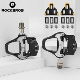 ROCKBROS SPD-SL vélo de route vélo pédales autobloquantes ultraléger en alliage d'aluminium 2 roulements scellés pédale de vélo partie de vélo 240105