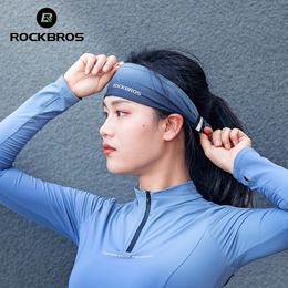 Rockbros Sport Headband Cycling Running Sweatband Fitness Yoga Gym Headscarf Zweet Hair Band Band Bandage Men Women Elastic Head Band240325