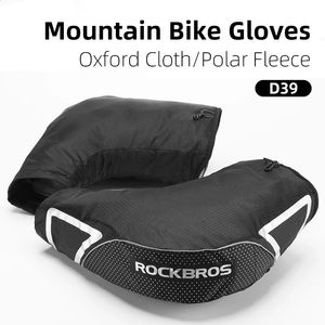 ROCKBROS mitaines de cyclisme chaudes gants motoneigeATVDirt Bike mitaines thermique polaire vélo guidon gants vélo accessoires 240122