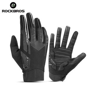 ROCKBROS coupe-vent cyclisme gants de vélo écran tactile équitation vtt vélo gant thermique chaud moto hiver automne vélo vêtements 240312