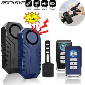 Rockbye Alarme de klaxon de vélo sans fil avec télécommande IP55 étanche antivol vélo moto scooter alarme de vibration 240202