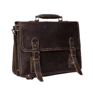 ROCKCOW Porte-documents en cuir vintage fait main, sac messager pour homme, sac pour ordinateur portable 7161R