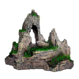 Decoración de rocalla, adornos de resina artificiales, simulación de paisajismo, piedra de acuario, musgo, peces, accesorios vivos 240124