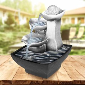 Rotstuin Indoor Fontein Waterval Feng Shui Desktop Water Geluidsmeter Decoratie Ambachten Woondecoratie Accessoires Geschenken LJ200903350R