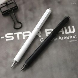 Rocket Black Ink Retractable Gel Pen 10pcs / Box Student Writing Tip Bureau neutre en plastique et fournitures scolaires