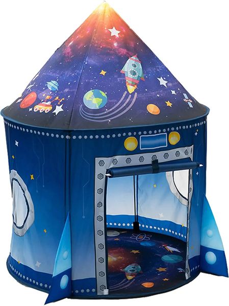Rocket Boat Childrens Tent Pop-Up Childrens Tente Tent grand espace Indoor Fitend Game Room Outdoor Boys and Girls Game Tent 240424