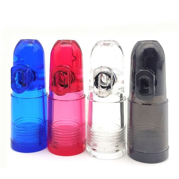 Rocket Smoking Snuff Bottle Case Containers Pipes Snorter Kit Portable Sniff Pocket Durable Snuffer Mix Color Snort Saver