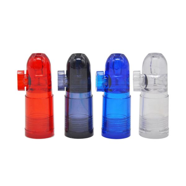 Rocket Smoking Snuff Snorter Bullet Bottle Case Containers Pipes Kit Portable Sniff Pocket Durable Snuffer Mix Color Snort Sniffer Saver