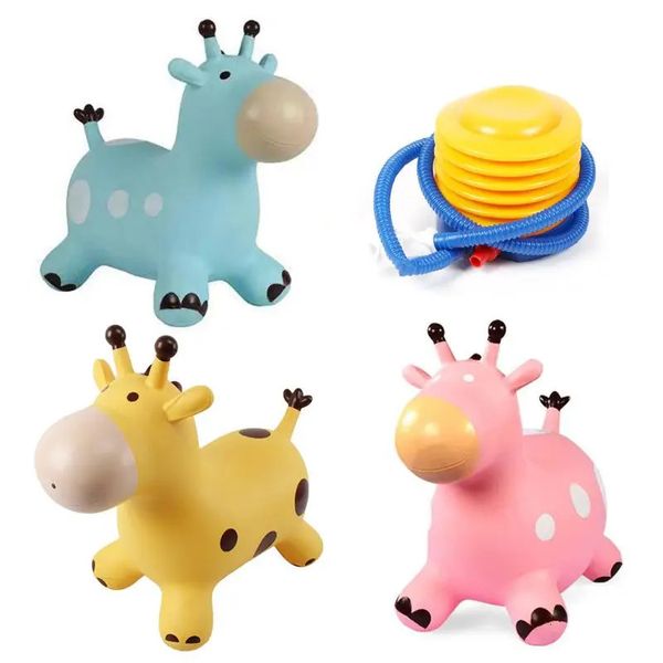 Chaises à bascule Inpany gonflable girafe trémie gonflable sautant jouets animaux rebondissants 231129